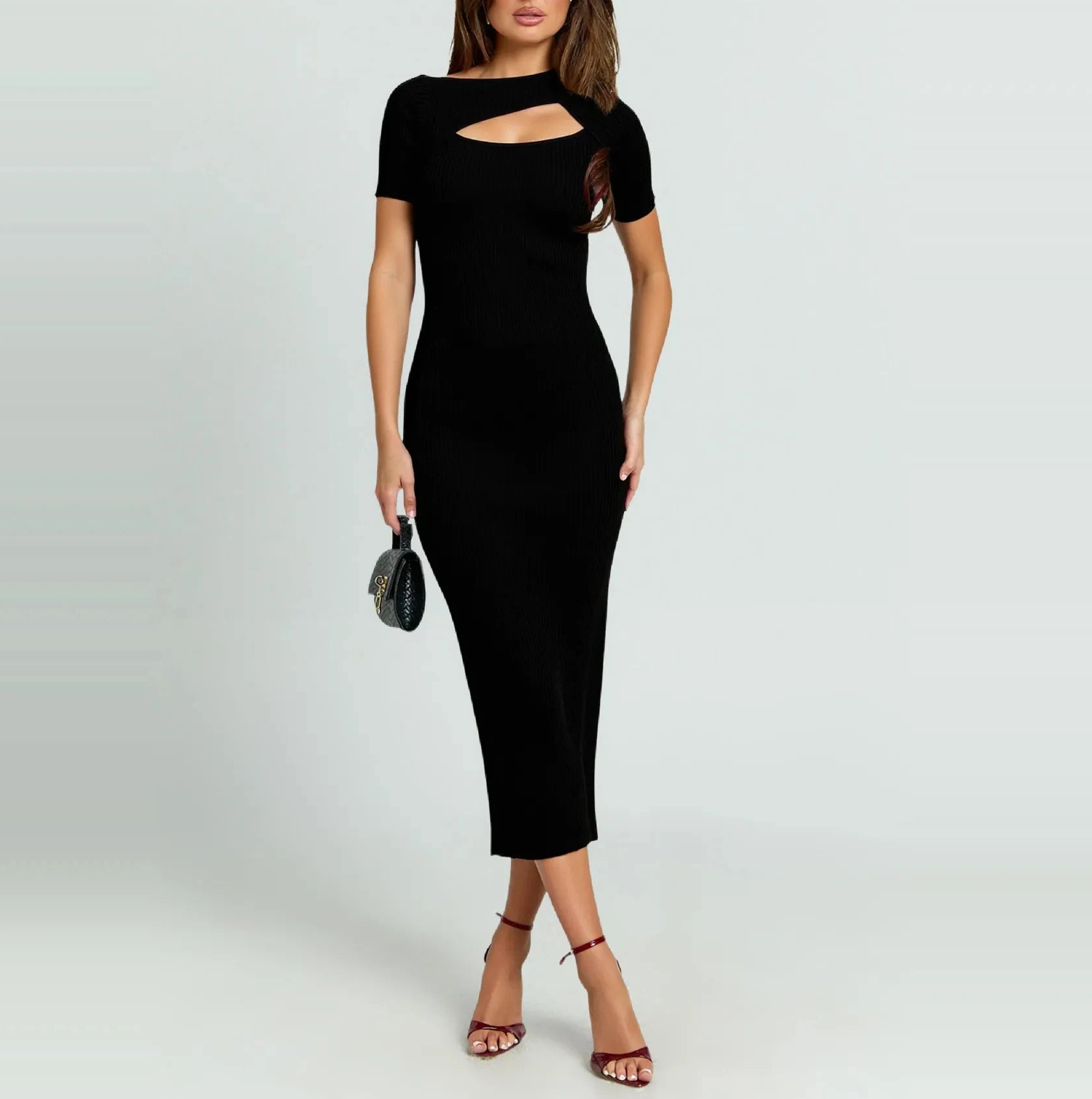 שמלת מידי מחשוף פתוח