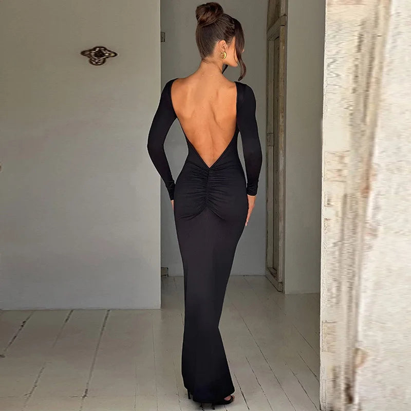 שמלת מקסי גב פתוח - אלכס