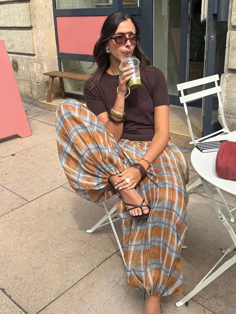 מכנסי בלומרס משובצים