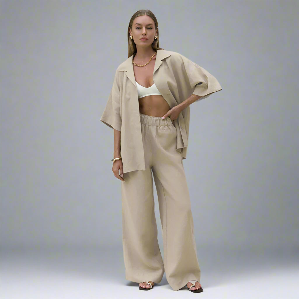 חליפת קזו׳אל מכופתרת נוחה