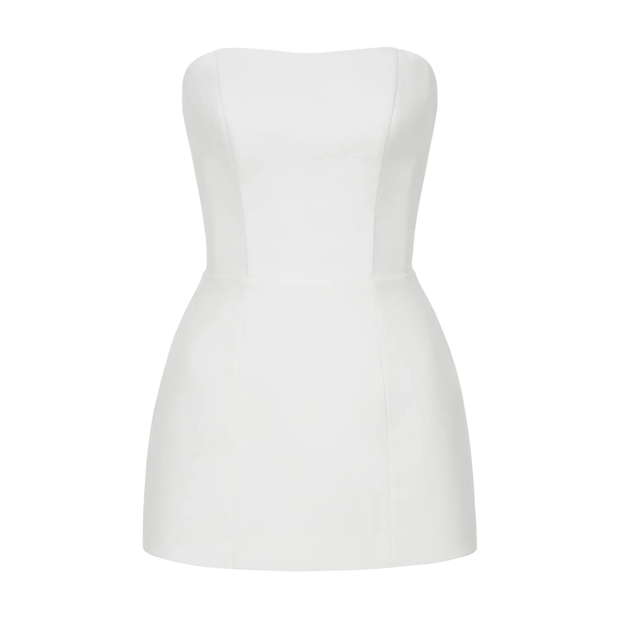 שמלת סטרפלס כפולה בשילוב תחרה