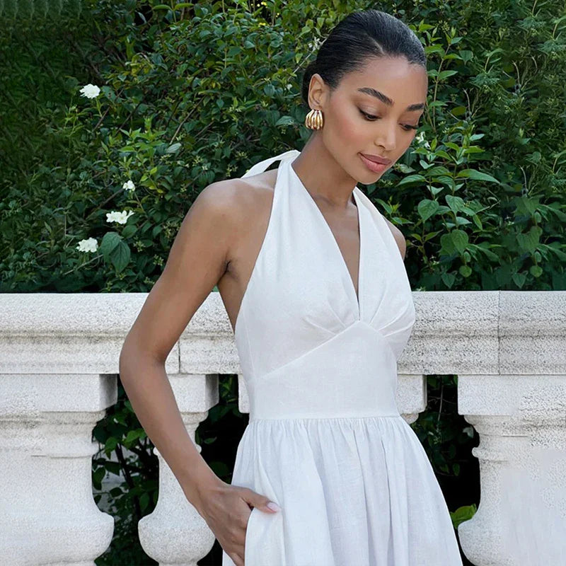 שמלת מקסי גב פתוח