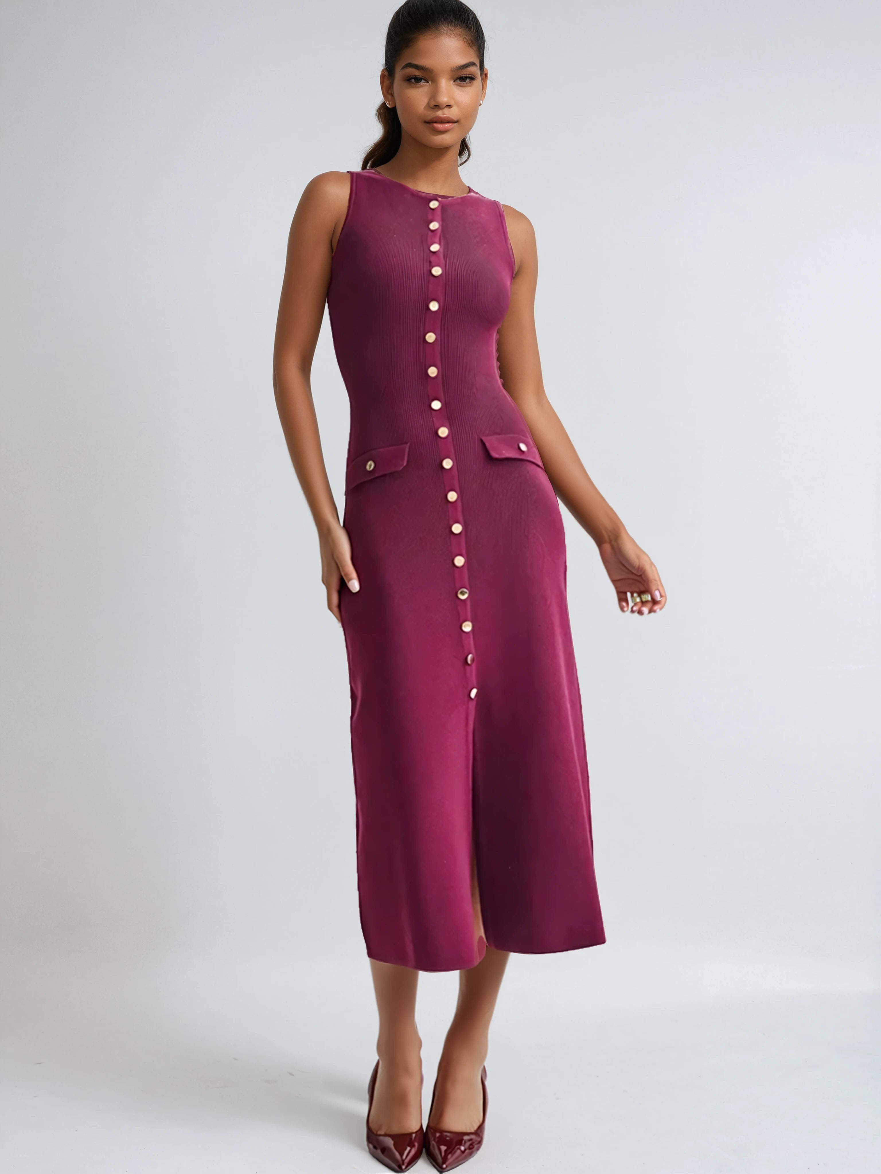 שמלת קז׳ואל אלגנט מכופתרת