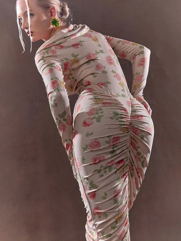 שמלת מידי פרחונית וינטג׳- קיילי