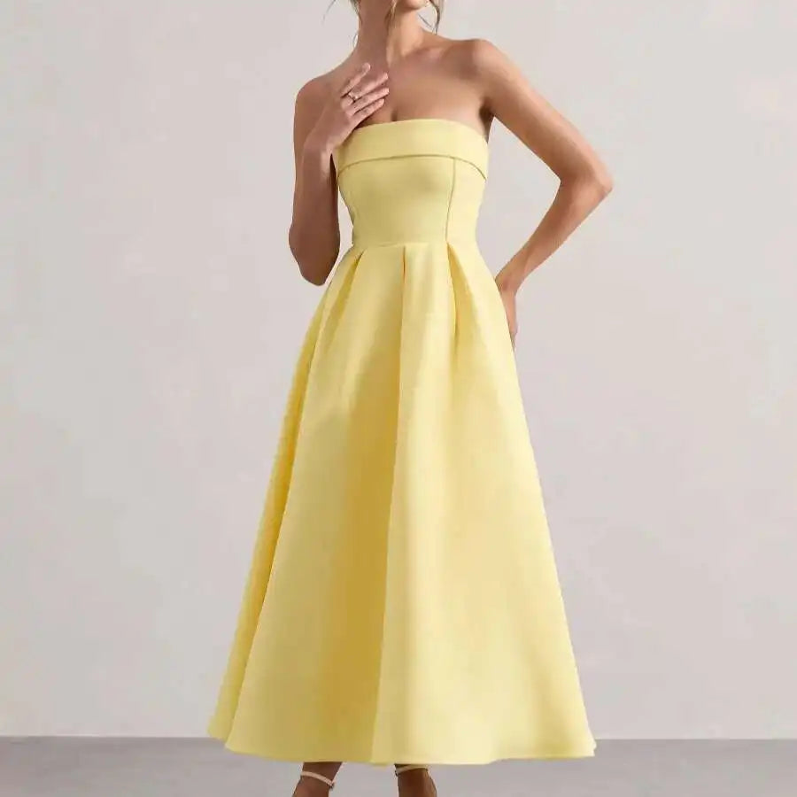 שמלת סטרפלס קיצית