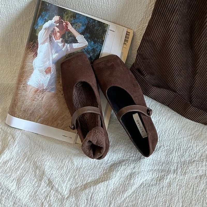 נעלי בובה זמש - הודיה