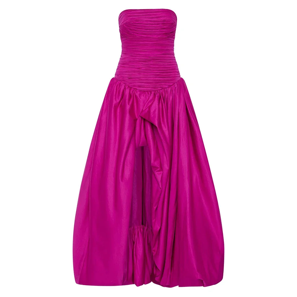 שמלת סטרפלס יוקרתית משולבת