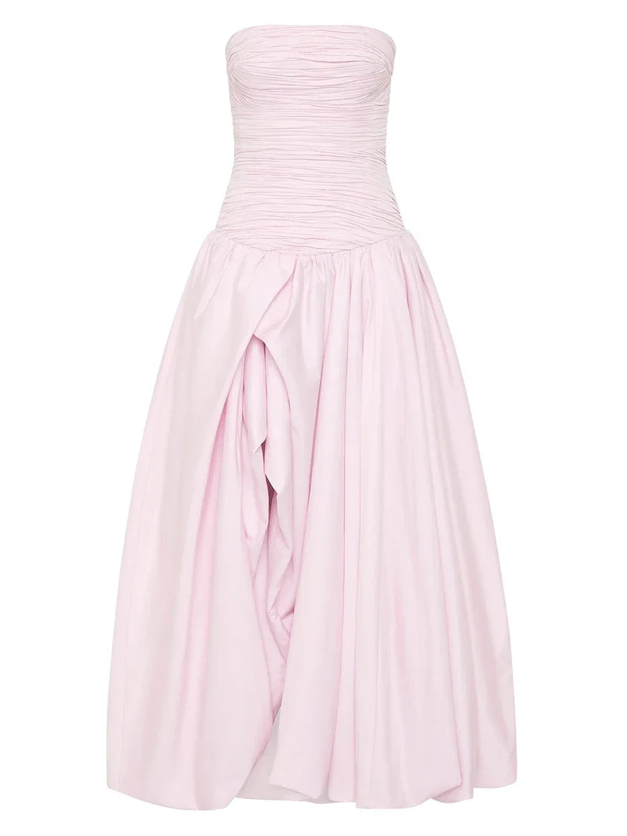 שמלת סטרפלס יוקרתית משולבת