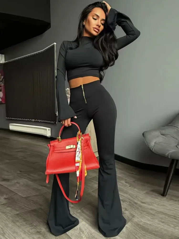 סט אלגנטי בגזרה מתרחבת